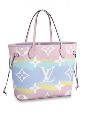 Louis Vuitton Replica Monogram Giant Canvas LV Replica Escale Neverfull MM Tote Bag M45270 Pastel Pink