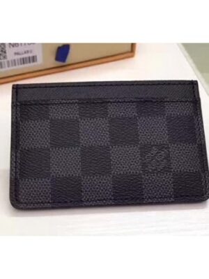 Louis Vuitton Replica Monogram Graphite Canvas Card Holder M60703