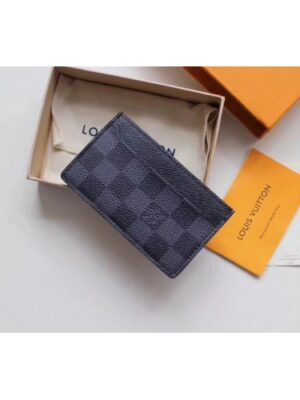 Louis Vuitton Replica Monogram Graphite Canvas Coin Card Holder M62666