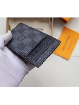 Louis Vuitton Replica Monogram Graphite Canvas Coin Card Holder M62666