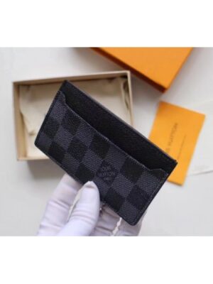 Louis Vuitton Replica Monogram Graphite Canvas Coin Card Holder M62666