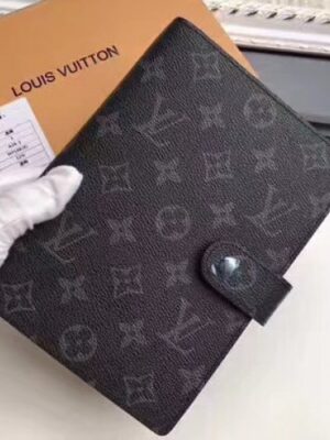 Louis Vuitton Replica Monogram Graphite Canvas Medium Ring Agenda Cover R20240