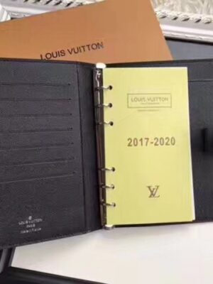 Louis Vuitton Replica Monogram Graphite Canvas Medium Ring Agenda Cover R20240