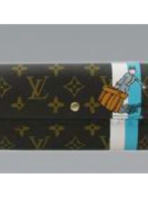 Louis Vuitton Replica Monogram Groom Wallet with Zip Pocket Blue