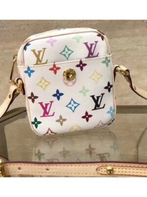 Louis Vuitton Replica Monogram Multicolor Lift Shoulder Pochette Bag M40055 White