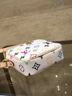 Louis Vuitton Replica Monogram Multicolor Lift Shoulder Pochette Bag M40055 White