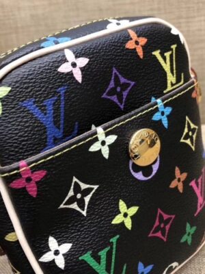 Louis Vuitton Replica Monogram Multicolor Lift Shoulder Pochette Bag M40056 Black