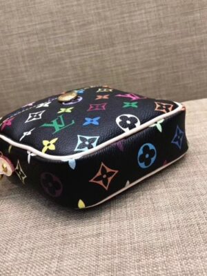 Louis Vuitton Replica Monogram Multicolor Lift Shoulder Pochette Bag M40056 Black