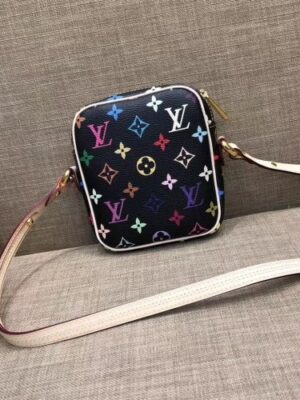 Louis Vuitton Replica Monogram Multicolor Lift Shoulder Pochette Bag M40056 Black