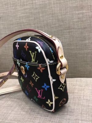 Louis Vuitton Replica Monogram Multicolor Lift Shoulder Pochette Bag M40056 Black