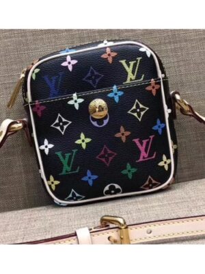 Louis Vuitton Replica Monogram Multicolor Lift Shoulder Pochette Bag M40056 Black