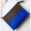 Louis Vuitton Replica Monogram Pacific Blue Split Pochette Voyage MM Bag M63066 2018