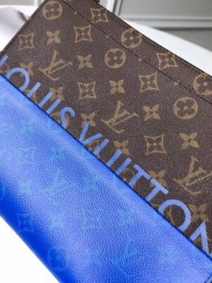 Louis Vuitton Replica Monogram Pacific Blue Split Pochette Voyage MM Bag M63066 2018