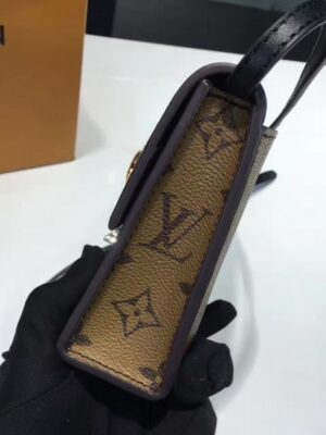 Louis Vuitton Replica Monogram Reverse Canvas Column Clutch Bag M44101 2017(75302)