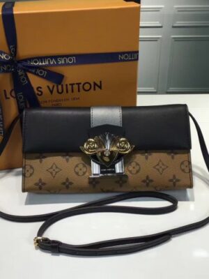 Louis Vuitton Replica Monogram Reverse Canvas Column Clutch Bag M44101 2017(75302)