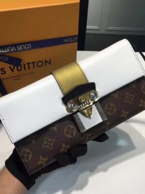 Louis Vuitton Replica Monogram Reverse Canvas Column Clutch Bag M54617 2017(75203)