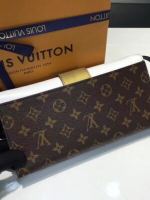 Louis Vuitton Replica Monogram Reverse Canvas Column Clutch Bag M54617 2017(75203)