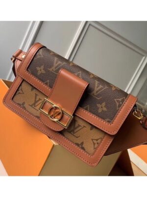 Louis Vuitton Replica Monogram Reverse Canvas Dauphine Chest Bumbag Bag M44586 02 2019