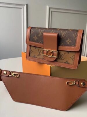 Louis Vuitton Replica Monogram Reverse Canvas Dauphine Chest Bumbag Bag M44586 02 2019