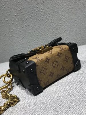 Louis Vuitton Replica Monogram Reverse Canvas Mini Malle Chain Bag 2018