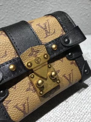 Louis Vuitton Replica Monogram Reverse Canvas Mini Malle Chain Bag 2018