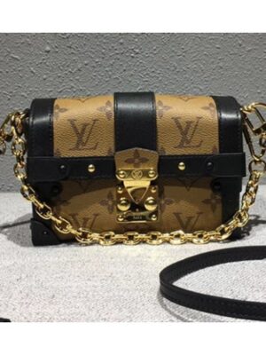 Louis Vuitton Replica Monogram Reverse Canvas Small Malle Chain Bag 2018