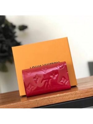 Louis Vuitton Replica Monogram Vernis Leather 6 Key Holder M61223 Cerise