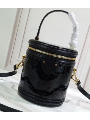 Louis Vuitton Replica Monogram Vernis Leather Canvas Cannes Beauty Case Bucket Bag M53997 Noir 2019