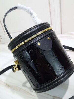 Louis Vuitton Replica Monogram Vernis Leather Canvas Cannes Beauty Case Bucket Bag M53997 Noir 2019