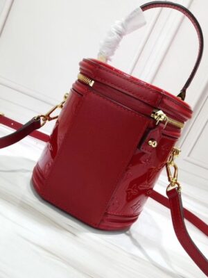 Louis Vuitton Replica Monogram Vernis Leather Canvas Cannes Beauty Case Bucket Bag M53998 Rouge 2019