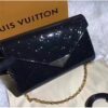 Louis Vuitton Replica Monogram Vernis Leather Envelope Clutch on Chain M90990 Black