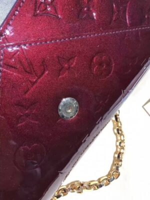 Louis Vuitton Replica Monogram Vernis Leather Envelope Clutch on Chain M90990 Burgundy