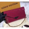 Louis Vuitton Replica Monogram Vernis Leather Envelope Clutch on Chain M90990 Dark Red