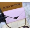 Louis Vuitton Replica Monogram Vernis Leather Envelope Clutch on Chain M90990 Light Pink