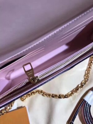 Louis Vuitton Replica Monogram Vernis Leather Envelope Clutch on Chain M90990 Light Pink