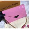 Louis Vuitton Replica Monogram Vernis Leather Envelope Clutch on Chain M90990 Pink