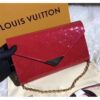 Louis Vuitton Replica Monogram Vernis Leather Envelope Clutch on Chain M90990 Red