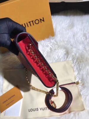 Louis Vuitton Replica Monogram Vernis Leather Envelope Clutch on Chain M90990 Red