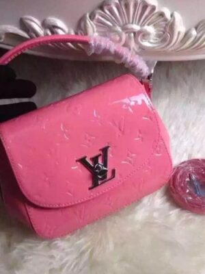 Louis Vuitton Replica Monogram Vernis Pasadena Bag Pink 2016