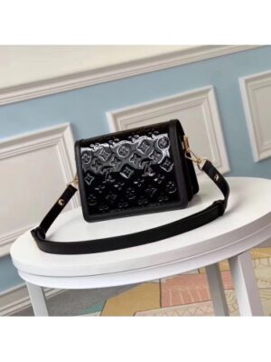 Louis Vuitton Replica Monogram Vernis Patent Leather Mini Dauphine Bag Black 2019