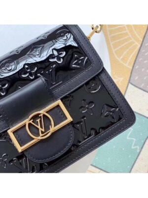 Louis Vuitton Replica Monogram Vernis Patent Leather Mini Dauphine Bag Black 2019