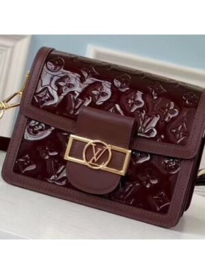 Louis Vuitton Replica Monogram Vernis Patent Leather Mini Dauphine Bag Burgundy 2019