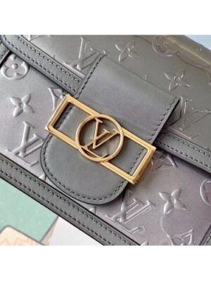 Louis Vuitton Replica Monogram Vernis Patent Leather Mini Dauphine Bag Gray 2019