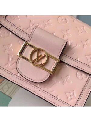 Louis Vuitton Replica Monogram Vernis Patent Leather Mini Dauphine Bag Pink 2019