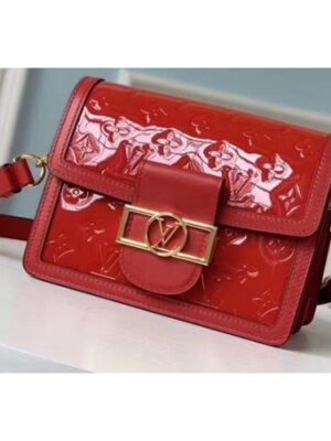 Louis Vuitton Replica Monogram Vernis Patent Leather Mini Dauphine Bag Red 2019