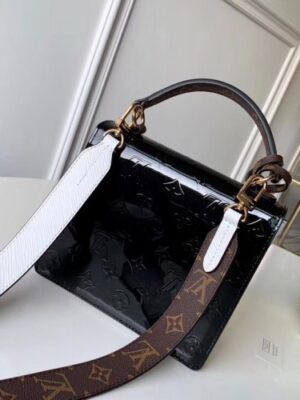 Louis Vuitton Replica Monogram Vernis Patent Leather Spring Street Bag M90375 Black 2019