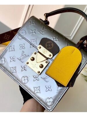 Louis Vuitton Replica Monogram Vernis Patent Leather Spring Street Bag M90376 Bitume Métallisé 2019