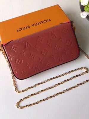 Louis Vuitton Replica Monogram Vernis Pochette Felicie Bag M62767 Dog 2018