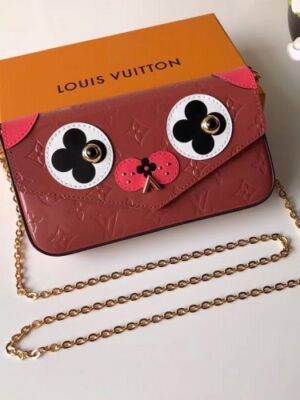 Louis Vuitton Replica Monogram Vernis Pochette Felicie Bag M62767 Dog 2018