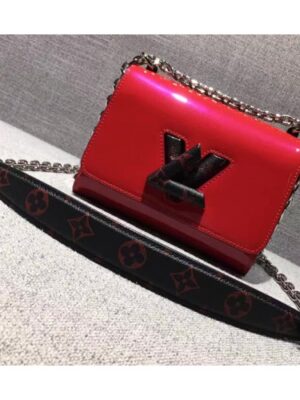 Louis Vuitton Replica Monogram Vernis Twist PM Bag M54245 Red 2017